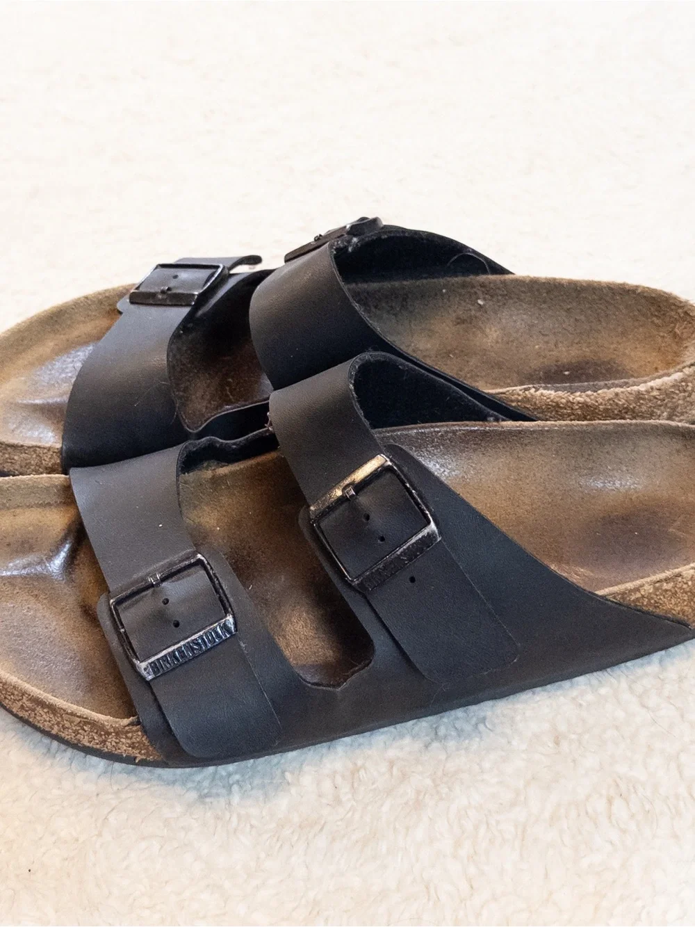 Birkenstock Arizona Black Leather Sandals Men’s Size 45 (US 12/12.5)